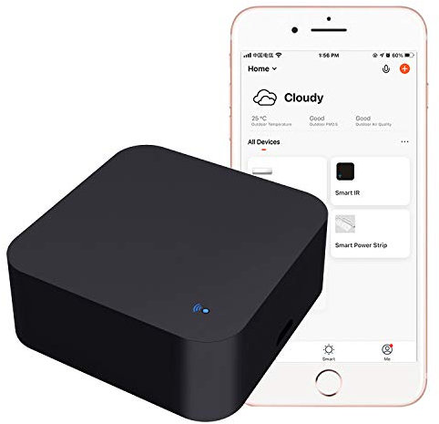 WiFi Smart Remote Controller Smart Home Infrared Universal Remote Blaster,One for All Control AC TV DVD CD AUD Air Conditioner SAT etc,No Hub Required Compatible with Alexa and Google Home