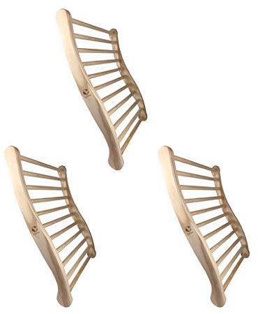 SudoreWell® Sauna Rückenlehne - 2-seitig ergonomisch geformt - 3 Stück