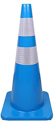 GJX Warnkegel Warnleitkegel Leitkegel Verkehrskegel, Straßenverkehrskegel, Verkehrssicherheitskegel, Sicherheitsverkehrskegel für Autobahnen Basissicherheitskegel (Color : Blue)