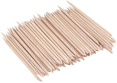 200 Stücke Orange Holz Sticks Nagel Häutchen Stick für Drücker Remover Maniküre Kunst Pediküre Nagelhautpflege