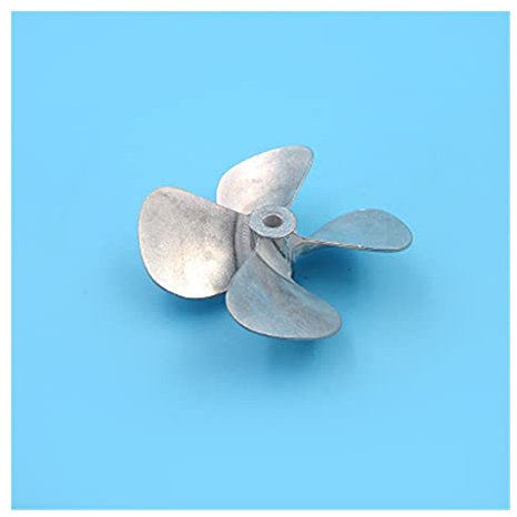 YLLLLY 4mm/5mm Zinklegierung 4 Klinge Propeller Volle Tauchmetallpaddel CW CCW Requisiten Ersatzteile für RC Fishing Bait Tug Boot Lastschiff, Zubehör für Futterboote. (Color : 1pc Positive 5mm)