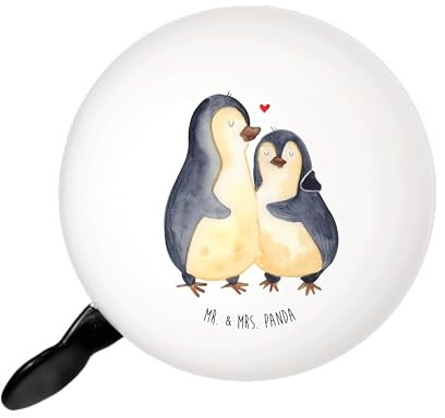 Mr. & Mrs. Panda Fahrradklingel Pinguin umarmen - Geschenk, Fahrrad-Klingel, Hochzeitstag, Liebe, Verknallt, Hochzeitsgeschenk, Fahrrad-Glocke, Umarmung Verliebt, klingel Fahrrad, Für, Hochzeit