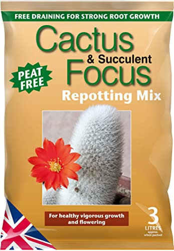 Growth Technology Ltd MDCAF3 Cactus & Succulent Focus Peat-Free Repotting Mix, 3L Bag