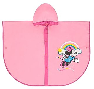 Ellepi Mantella pioggia minnie topolino bambino bambina impermeabile anni poncho antipioggia mantellina bimba bambini giacca bimbo kway regalo compleanno abbigliamento (Minnie, 2-3 anni)