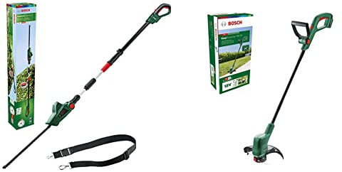 Bosch Taille-Haies télescopique sans Fil UniversalHedgePole 18 & Coupe-Bordures sans Fil - EasyGrassCut 18V-26 06008C1C04 Vert