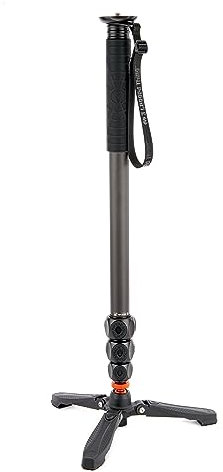 3 Legged Thing Legends Lance Carbon Fibre Monopod Kit - Ultra-Tall Camera Monopod for Professional Photographers & Videographers (LANCEKITDARK)