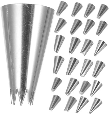 PRETYZOOM 50pcs Food Grade Plastic Cake Decorating Tools Icing Nozzles for Piping Icing Random Style