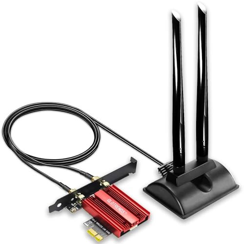 GLOTRENDS WiFi 7 Scheda con antenna di estensione da 2 metri per PC desktop, Intel BE200NGW, compatibile solo con Windows 11 24H2 o versione superiore (non supporta la scheda madre AMD)