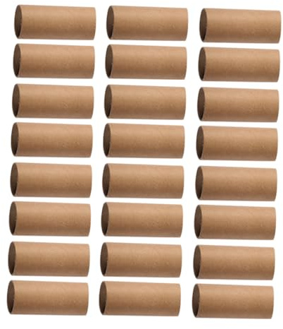 TEHAUX 30stücke Pack Pappröhren Bastelrollen Aus Papier Für DIY-Kunst Und Handarbeiten Kreative Pappröhren Zum Zeichnen Für Junge Mädchen Holzfarbe