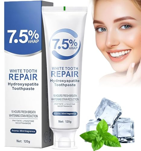 Hydroxyapatite Toothpaste for Enamel Protection - Fluoride-Free, Gentle Mint for Sensitive Teeth, Daily Maintenance & Fresh Breath (1pc)