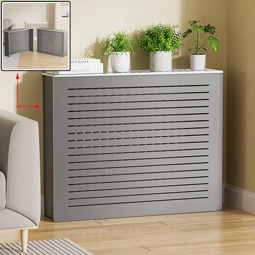 Cubierta de radiador de madera, armario organizador de almacenamiento, estante de parrilla con rejilla para sala de estar, dormitorio y baño, armario decorativo para piso