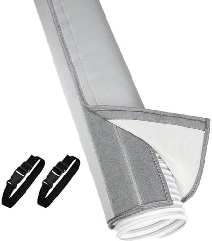 Cubierta de tubo para aire acondicionado, cubierta aislante para tubos de aire acondicionados portátiles, herramientas para mejoras domésticas para garaje, casa apartamento