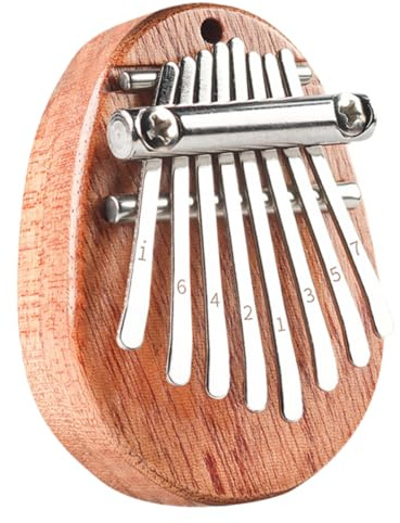 8-tasten Kalimba, Tragbares Daumenklavier für Anfänger | Braune Ausführung, Warm und Angenehm im Klang, Leicht zu Spielen, Harmonische Töne für Einsteiger