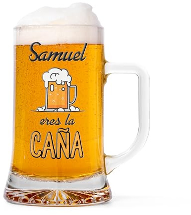 Made in Gift - Jarra de Cerveza Personalizada Eres la Caña – Regalo Original para Amigo o Amiga – Capacidad 500 ml – Diseño a Color – Ideal para Cumpleaños, Día del Padre o Eventos Especiales