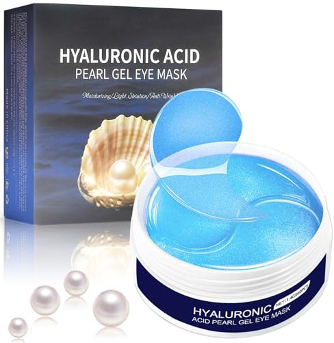 60 Pcs blu idratante Eye Pad, Augen-Patches del Collagene, Riduce Occhiaie Gonfiori, Borse Sotto gli Occhi e Rughe Patch Borse in Gel, Antirughe Augenmaske per Donna e Uomo
