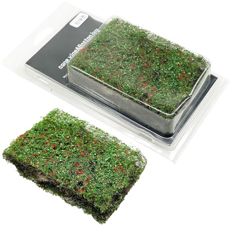 Cayway Enredaderas Realistas en Miniatura, Modelo de Vegetación Simulación para Modelismo Ferroviario Paisaje, Accesorio Diorama, Decoración de Maquetas, Verde Rojo