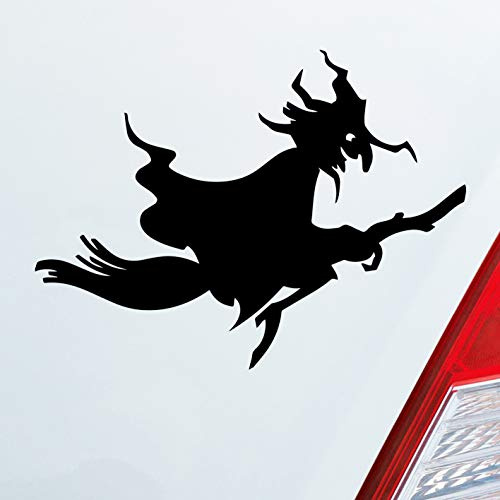Hellweg Druckerei Hexe Witch Besen Frau Hexerei Auto Aufkleber Sticker Heckscheibenaufkleber