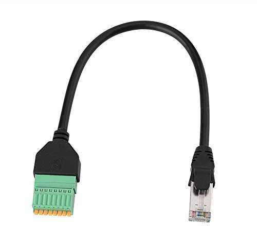 Connecteur RJ45 mâle vers connecteur à ressort 8 broches - Adaptateur de câble Ethernet pour VGA HDMI, TV, vidéo et audio domestique