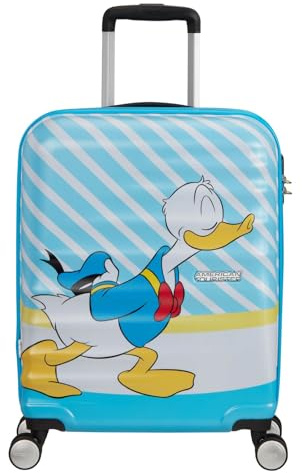 American Tourister Wavebreaker Disney - Spinner S, Kindergepäck, 55 cm, 36 L, Mehrfarbig (Donald Blue Kiss)