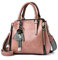 BUKESIYI Damen Tasche Umhängetasche Handtasche Frauen Klein Schultertasche Weekender Lack PU Leder DE77139 Rosa