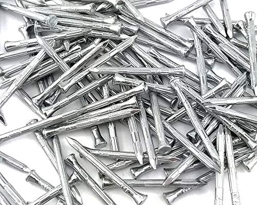 200 x Pointe Acier Trempé Zingué Clou Tête Fraisée Corps Strié 3.4 x 60