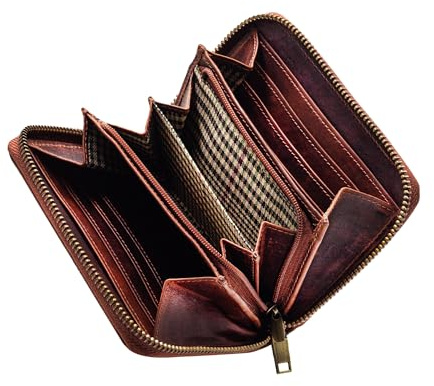 STILORD 'Paris' Leder Geldbörse - Premium RFID Portemonnaie mit NFC-Schutz - Vintage Brieftasche aus Echtleder für maximale Sicherheit & Stil edler Box, Farbe: Prestige-braun