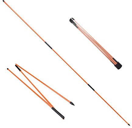 2 pc Golf Alignment Sticks with Storage Tube for Beginner Learner (Orange)