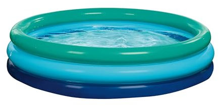 TP Toys Three Ring Paddling Pool - Includes 2 Self Adhesive Repair Patches. Safety Valves For Easy Inflating And Deflating, 3 Air Chamber System With Hard-Wearing Base - Family Paddling Pool For Kids.