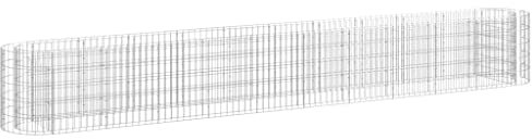 vidaXL Gabionen-Hochbeet Verzinktes Eisen 400x50x50 cm
