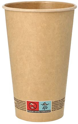 PAPSTAR 1000 Pappbecher 0,4 l Ø 9 cm · 13,9 cm braun Heißgetränk Kaltgetränk Kaffee Becher