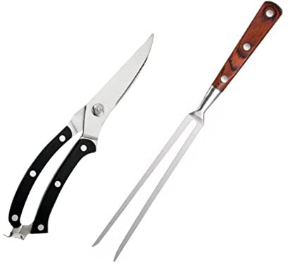 Yardwe Forbici Da Cucina Per Barbecue e Bistecche Trincia Per Carne Lame Affilate Impugnatura Comoda e Design Elegante Per Uso Multi-attivita