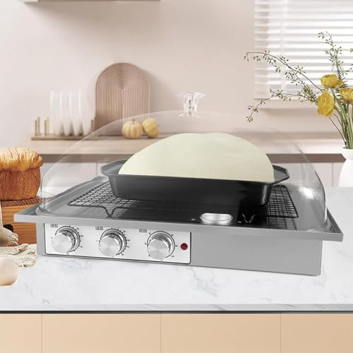 Máquina de fermentación de pan con calentador, a prueba de masa para masa madre, yogur, natto, calentamiento a baja temperatura, kit de herramientas reutilizables para hacer pan, bollos al vapor,