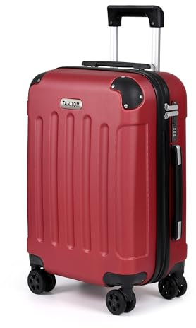 TANTOMI Handgepäck Koffer, Reisekoffer, Hartschalenkoffer Trolley Koffer Handgepäck mit Rollen, Koffer mit 3-Stelliges Codeschloss, Zahlenschloss Teleskopgriff, Suitcase für Reisen Geschäft