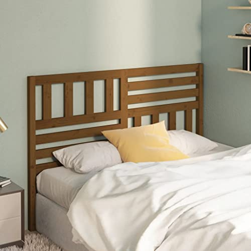 CKioict Betthaupt Wandkissen Bett Bettkopfteil Schlafzimmer Kopfteil Honigbraun 156x4x100 cm Massivholz KieferGeeignet für Schlafzimmer, Gästezimmer, Schlafsaal