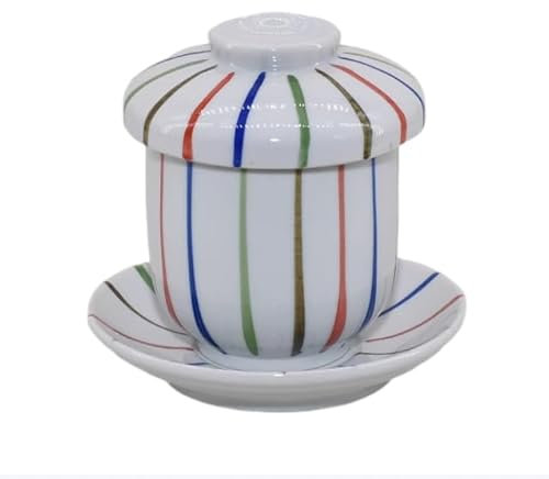 WouND Coquetier à la Vapeur de Style Japonais, Bol en céramique avec Couvercle, Tasse à ragoût, Bols à Dessert, Bol à Soupe à la Vapeur, Tasse à Vapeur