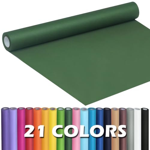 PerkHomy Dark Green Kraft Paper Roll 17.5 x 960 (80') for Gift Wrapping Bouquet Flower Art Painting Craft Writing Packaging Shipping 80GSM 55LB (Dark Green, 17.5 x 80')