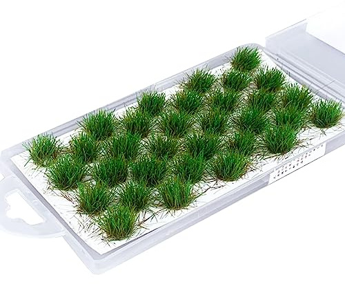 Happyaer 32 Stück Simulation Gras Modell Grasbüschel Miniatur Statisches Gras Modell Miniatur Strauch Büsche für Landschaftsschiene Weg 32 Stück Miniatur Grasbüschel