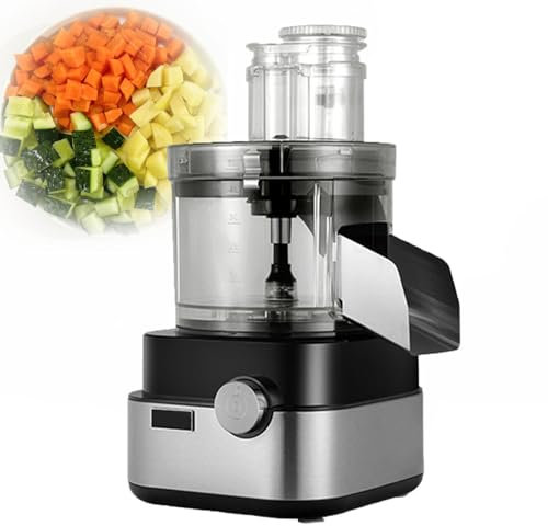 URJWAN Commerciale per Verdure, Tritatutto Elettrico per Frutta, Macchina per Tagliare A Cubetti, Acciaio Inossidabile, Resistente, Elettrico, Carota, Patata, Cipolla, Cubo Granulare