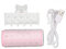 Heated Hair Roller, Fashionable Intelligent Electric Heated Roller Curling with Clip Pink for Curly Bangs Hair Inside Button Curls Pink