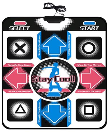 Qusedwey USB-Kabelgebundene Tanzmatten 11 Tasten Tanzspiel Step Pad Tänzerdecke Ausrüstung