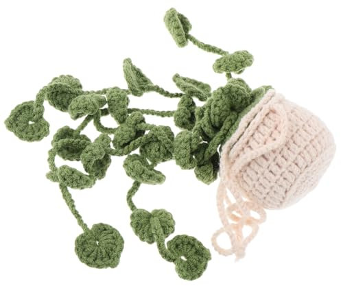 GALPADA Car Mirror Hanging Decor Yarn Hanging Pendant Ornament Crochet Plant Car Accessory