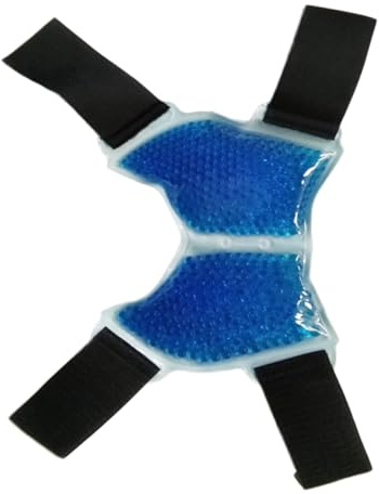 LRXIYODE Wiederverwendbares Kältekompressen Knöchel Mit Verstellbarem Fußgelenkbandage Kühlpads Für Verstauchungen Verletzungen Und Schmerzlinderung Blau