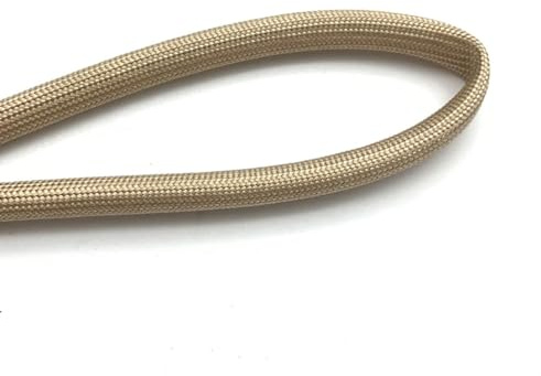 Gaine de protection thermique en fibre de verre dorée, 10 mètres, gaine tressée isolante, tube en fibre de verre haute température 800 °C, diamètre 2,5 mm à 10 mm(8mm)