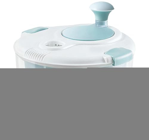 Tewzafiya Centrifugadora secadora para verduras, fregadora para frutas y verduras, herramienta de cocina de 5 litros silencioso para espinacas, pimientos, tomates, patatas y preparación de comidas