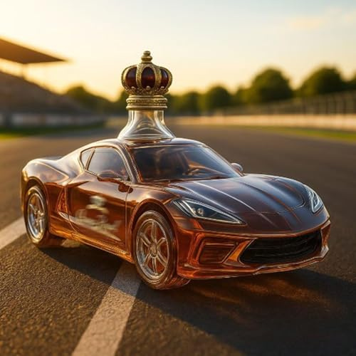 DUOAZJL Bouteille de Whisky en Forme de Voiture de Sport 300 ML, Carafe en Verre 3D créative sur Le thème de la Voiture, Bouteilles de vin vides pour Le Stockage des Boissons alcoolisées(C)