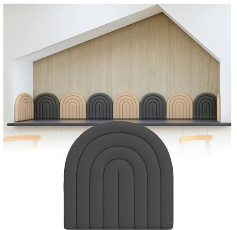 LFONDIGE Panneau Mural 3D en Feutre Anti-Collision pour Enfants, 5 cm d'épaisseur, tête de lit rembourrée, Autocollants muraux décoratifs, Sac Souple (Noir, 40 cm x 40 cm, 10 pièces)