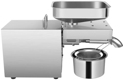AGGBDYXO Pressa per Olio, Estrattore Automatico di Olio per Uso Alimentare in Acciaio Inossidabile con pressa a Caldo Freddo, Panello di Olio Intelligente Biologico per Semi Pressa per Olio elettrica
