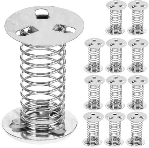Mikikit 12 Piezas Base de Resorte Adhesiva para Muñecas Temblorosas, Accesorios de Manualidades DIY, Resortes Oscilantes de Hierro Resistentes para Juguetes Miniaturas Niñas, Montaje