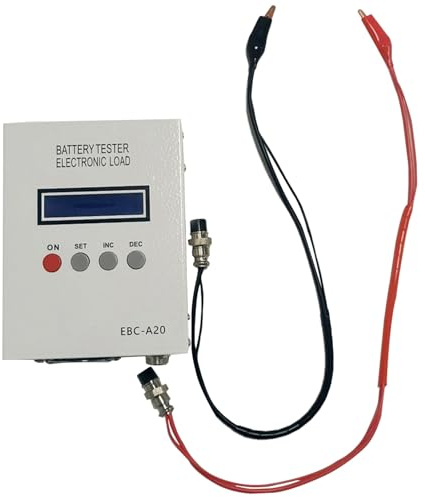 Ejoyous Batteritestare, LCD-skärm i Metall Batterikapacitetstestare med Internt Motståndstest, 0 Till 30V 20A, Laddningsurladdningscykellägen för Elektronikreparation och Batteritestning