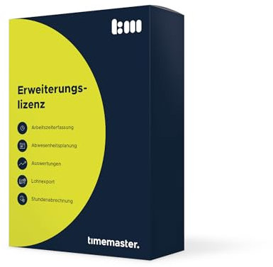 Timemaster WEB digitales Zeiterfassungssystem, Lizenzerweiterung für 10 weitere Mitarbeiter für die Mitarbeiterverwaltung und -buchung